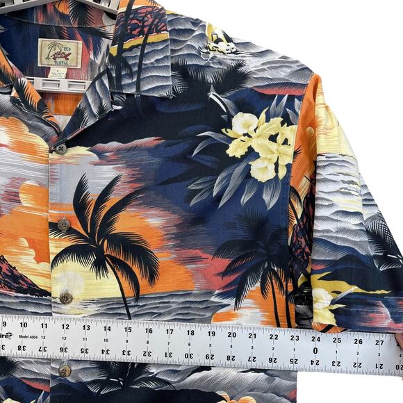 Red Turtle Hawaiian Collared Polo Shirt Size Large Vintage - Picture 5 of 10